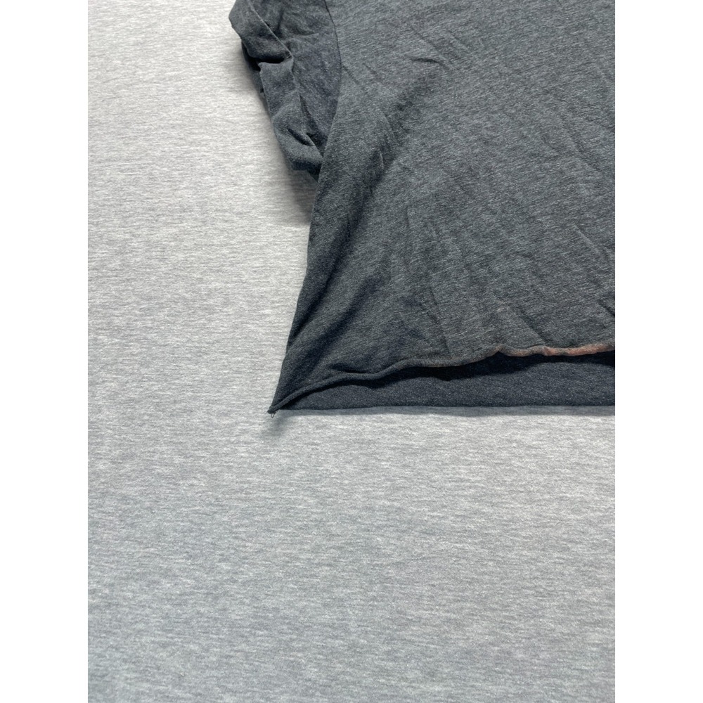 Wet Seal Cropped T Shirt Womens XL Charcoal Gray Cotton Cuffed Sleeves Raw Hem - Picture 4 of 13